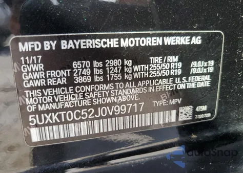 2018 BMW X5 Xdr40E from USA, damaged, VIN 5UXKT0C52J0V99717
